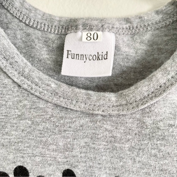 Gray Siblings Dog-Themed Baby Onesie - Picture 2 of 3